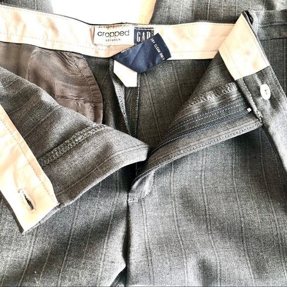 Gap Pants Charcoal Grey Pinstripe Cropped Dress Pants Stretch size 2 - Picture 10 of 16